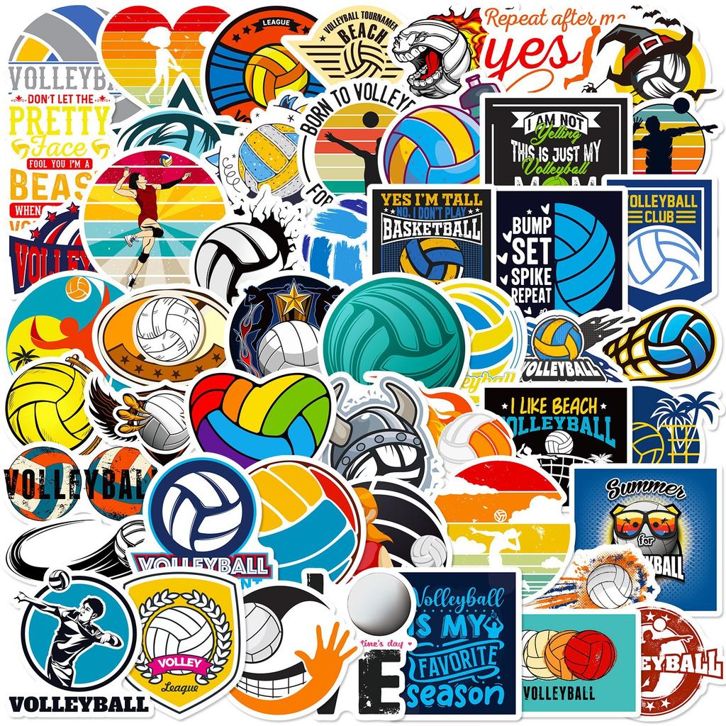50 Volleyball Graffiti Stickers Personalized Decorative Suitcase Notebook Waterproof and Removable Stickers