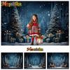 Mocsicka Christmas Tree Backdrop Photography Props Winter Snowflake Forest Decorations Children Party Photo Background Wallpaper