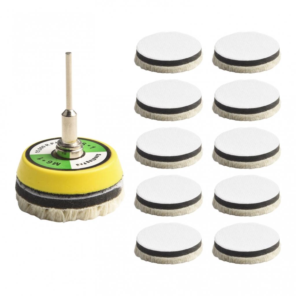 Wool Polishing Pads Wool Waxing 20Pcs/Set Accessories