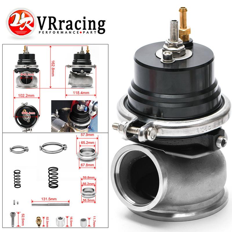 VR - GT II 60MM Adjustable Turbo Wastegate Black- V BAND For 1jzgte / SR20DET / JDM VR5891BK