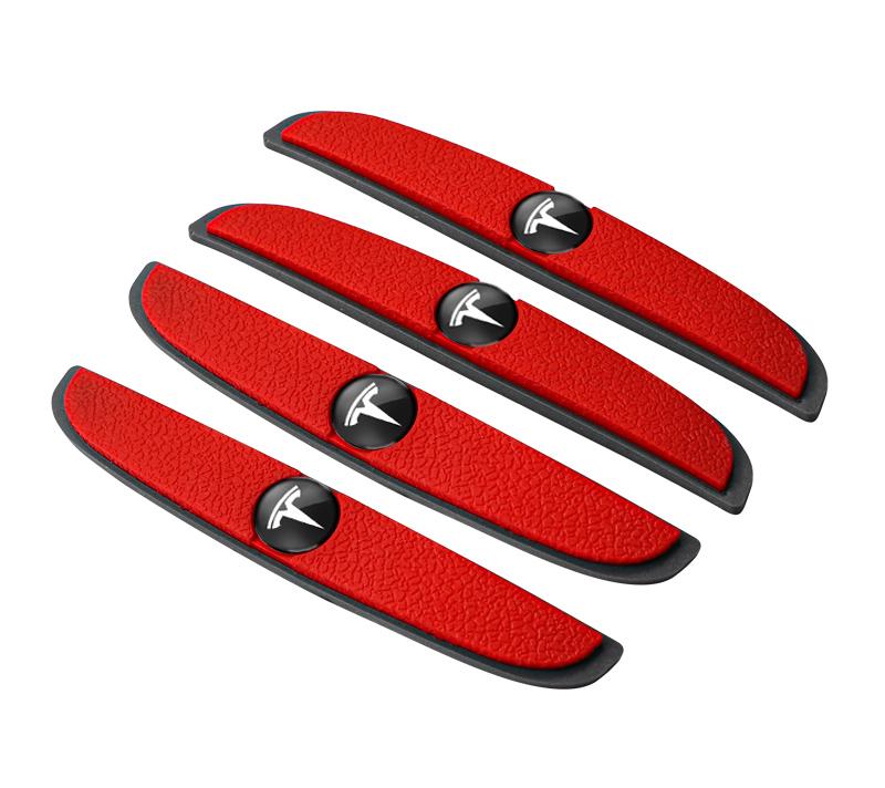 4Pcs Rubber Anti Collision Strip Car Door Rearview Mirror Protector Stickers For Tesla Model 3 Y Coil X Roadster Bonina Juguete