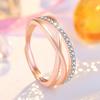 Fashion Ladies Crystal Cross Open Adjustable Rings Jewelry