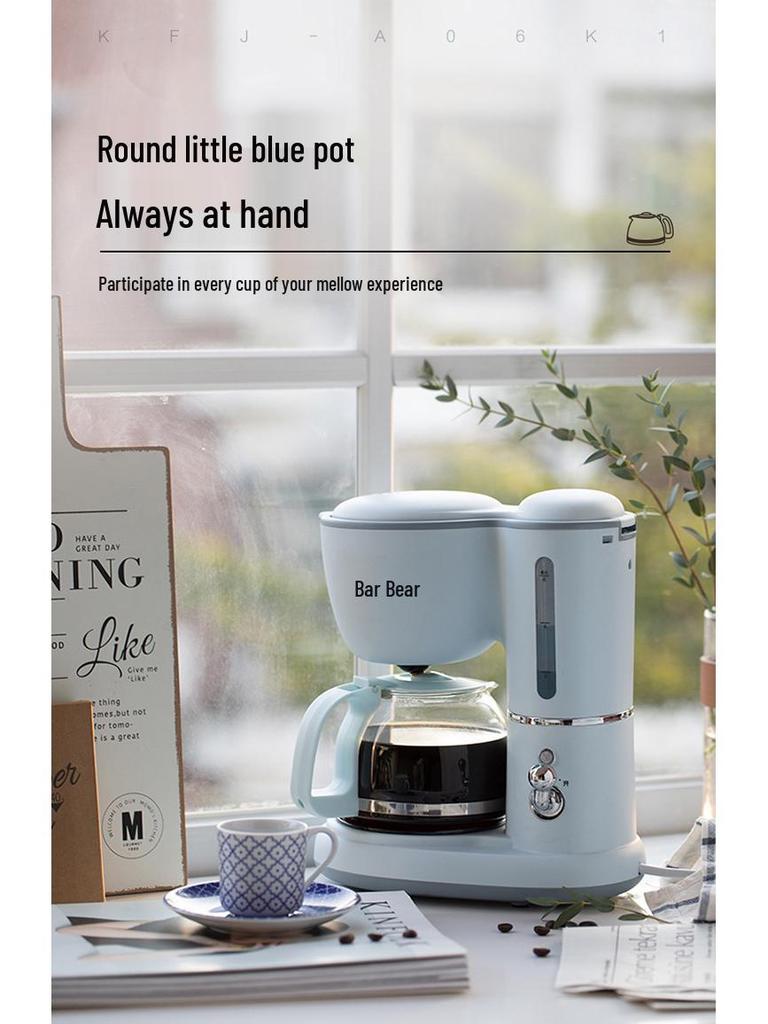 Tetera Cafetera de Goteo Bear 600ml, Blanco (KFJ-A06N2) / Azul (KFJ-A06K1)