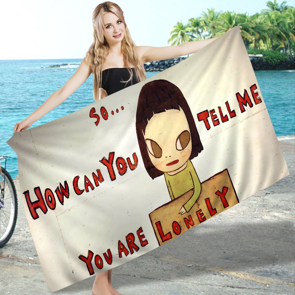 Yoshitomo Nara Dream Doll Vintage Microfiber Beach Towel Absorbent Quick Dry Soft Yoga Swimming Resort Mountain Climbing Towel