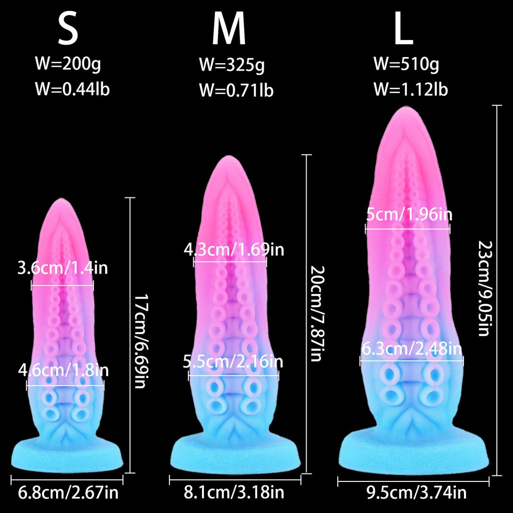 Mixed Color Octopus Tentacle Butt Plug Soft for Men and Women, Dilating Yin and Dilating Anus Climax Masturbation Device Back Court Shaped Silicone