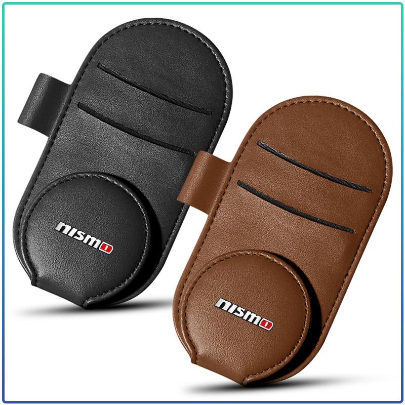 Car Multifunction Sunglasses Clip Card Ticket Holder Stand Eyeglasses For Nismo Nissan Almera Tiida X Trail Note Juke Teana Qashqai 350Z 370Z GTR