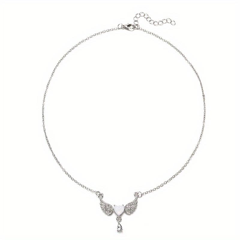 Elegant & Sexy Angel Wing Pendant Necklace , Party Accessory|Sleek Necklace|Chic Pendant Design