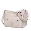 Women's bag new casual large-capacity shoulder bag washed leather messenger bag fashionable mother bag