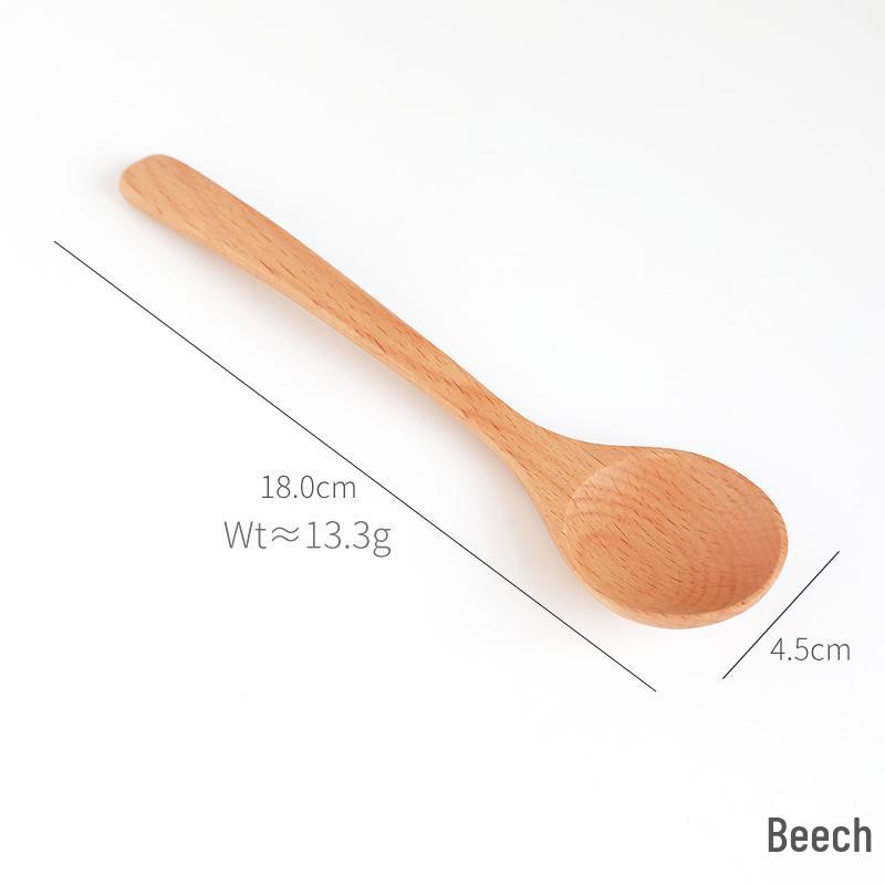 Japanese Beech Wood Long Handle Spoon for Coffee, Rice, and Soup