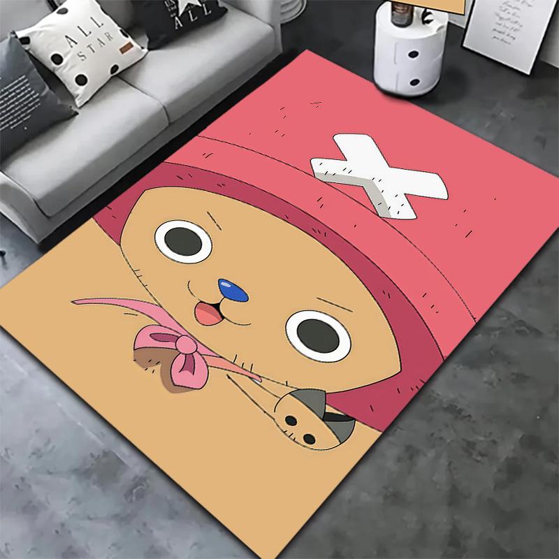 Tapis Tapis Tapis Pirates du Chapeau de Paille One Piece Pour Salon Chambre Maison Décoration de Canapé, Tapis de Sol Antidérapant pour Jouer aux Enfants