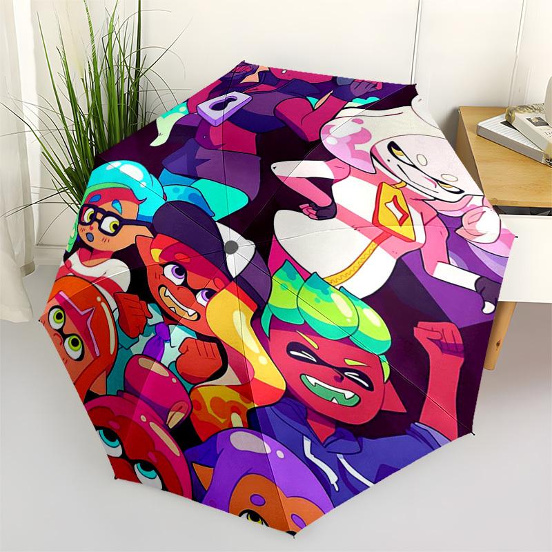 

1pc Automatic Opening/Closing Outdoor Umbrella with 3-Fold Design, Featuring Characters from Undertale , Perfect for Fans, Travelers, Daily Use,