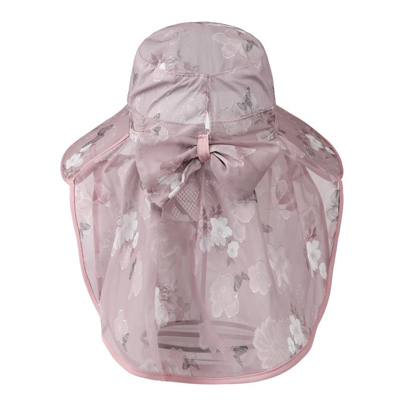 Hat Female Summer Shade Sunscreen Uv Protection Mask Face Cover Tea Picking Hat Cycling Big Brim Mom Sun Hat