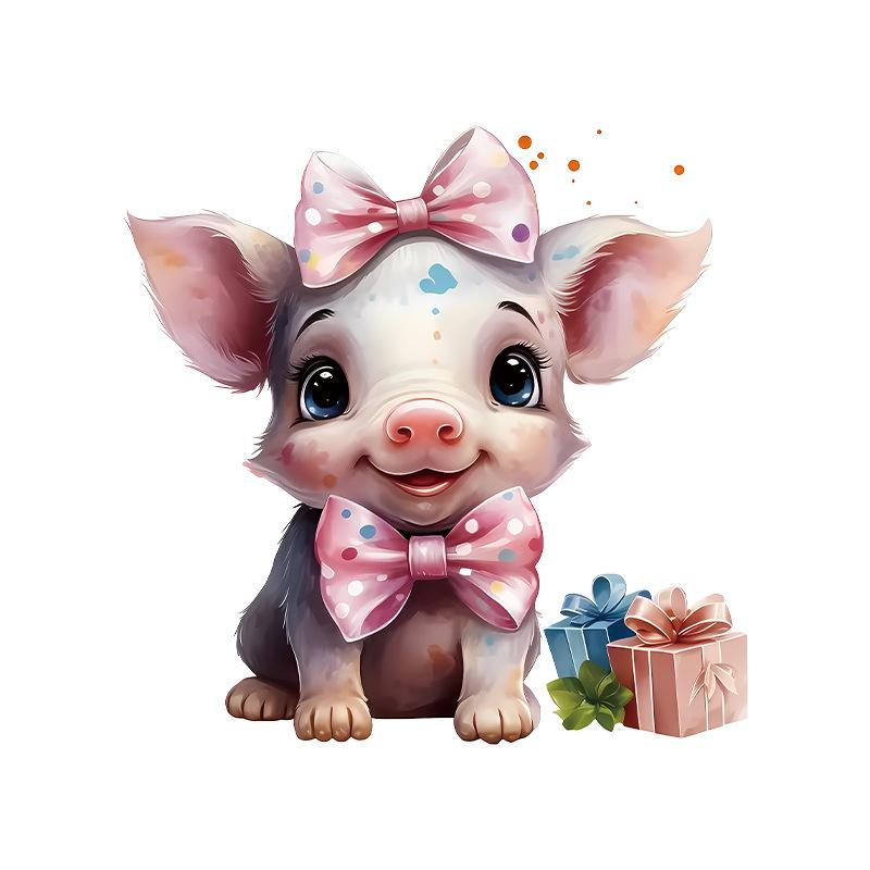 Cute Cartoon Little Pig Bathroom Creative Toilet Sticker Decoration Toilet Lid Waterproof Sticker
