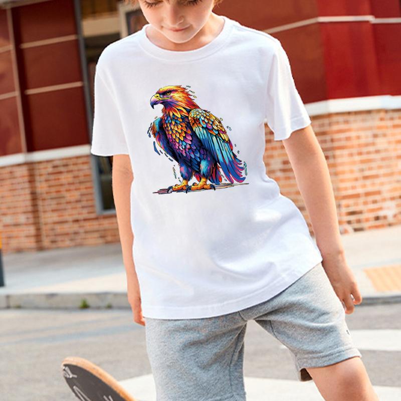 Animal Patches Stickers Eagle Decals Print On T-Shirt Jeans Thermal Press Diy Vinyl Washable Hoodies Tops Iron On Transfer