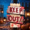 Halloween Wooden Hanging Sign for House Party Decoration Garden Outdoor Use