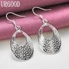 925 Sterling Silver Fashion Pattern Earrings Wedding Jewelry