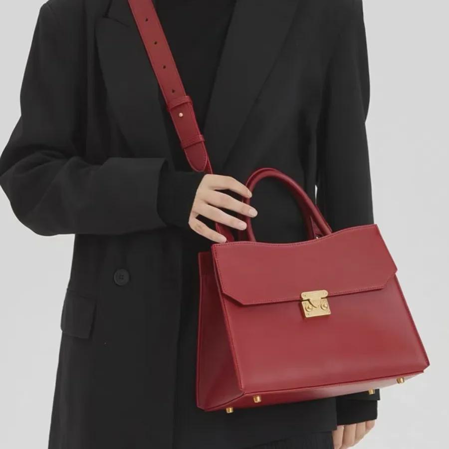 High-Quality Large Red Bridal Shoulder Bag 2024