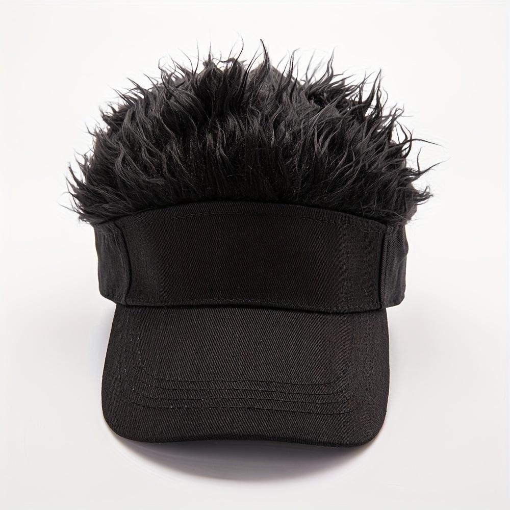 Wig Baseball Cap for Men Women, Unisex Hip-Hop Funny Novelty Hat with Long Curly Hair for Party Disguise Outdoor, For Men Women