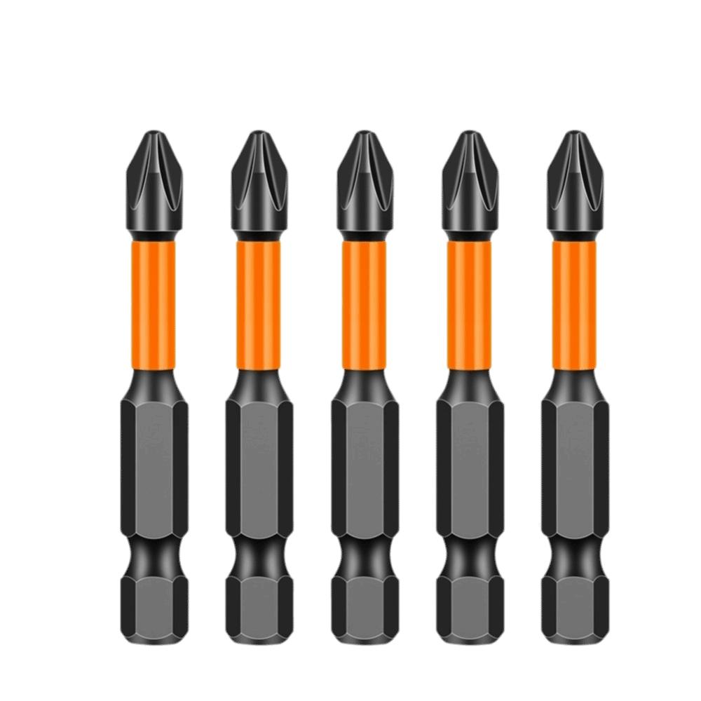 5pcs 1/4" Hex Shank Screwdriver Bit Set Anti-Slip Design Impact Ready Bits Industrial Repair