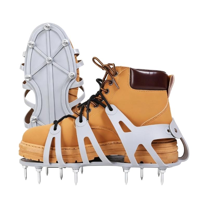 Аэраторные ботинки для газона, прочные аэрационные сандалии для газона, шипованные ботинки-аэраторы для двора, для оживления почвы, газона, пола, садоводства, двора 1