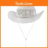 Hot-selling Pearl Letter Bride Single Wedding Party Diamond-encrusted White Western Cowboy Hat