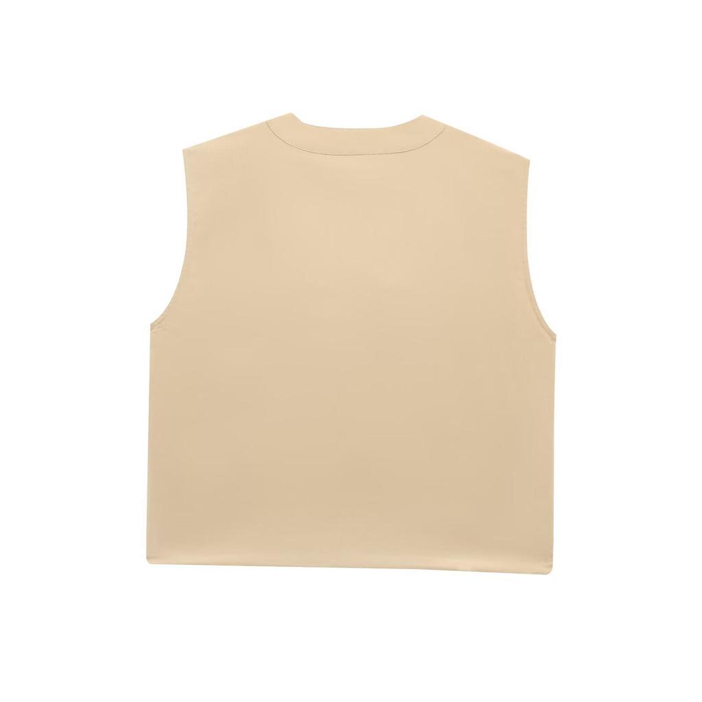 2025 Spring Women's European & American Style Fashion Versatile Elastic Hem Vest