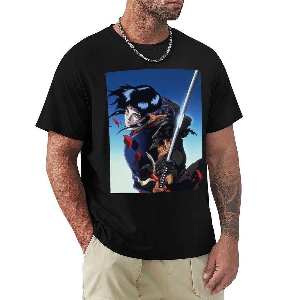 Ninja Scroll Klassisches T-Shirt Grafikdruck Kurzarm-T-Shirt