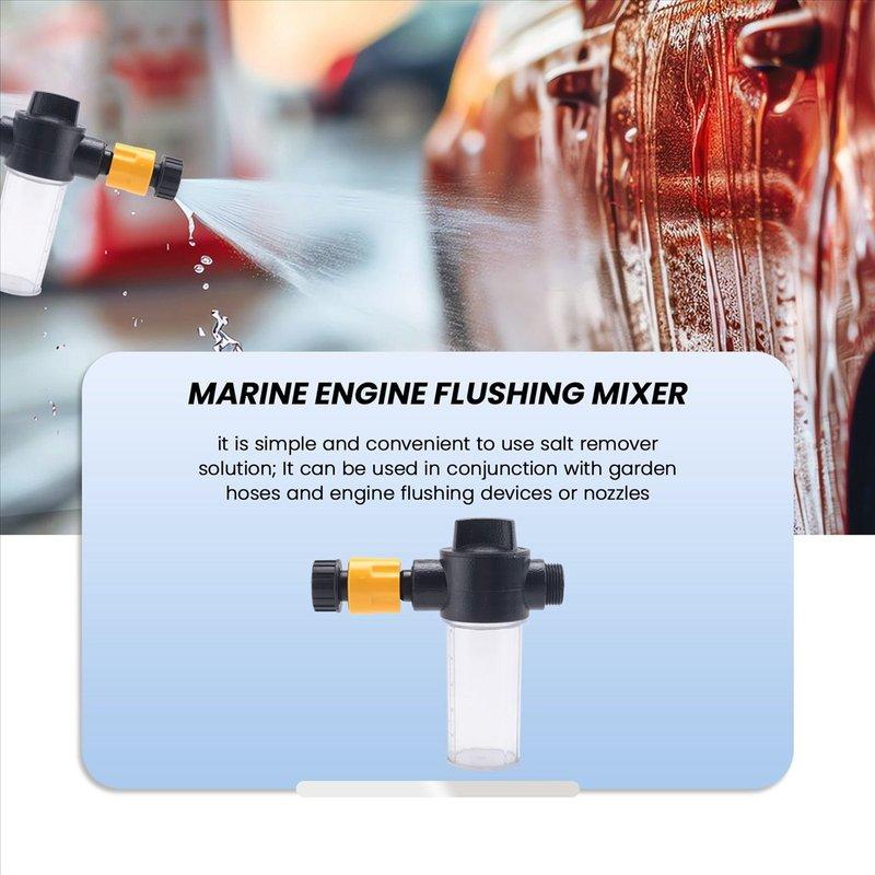#54E Outdoors,Boat Engine Flush Mixer Liquid Flow Valve with Garden Hose (black&yellow)