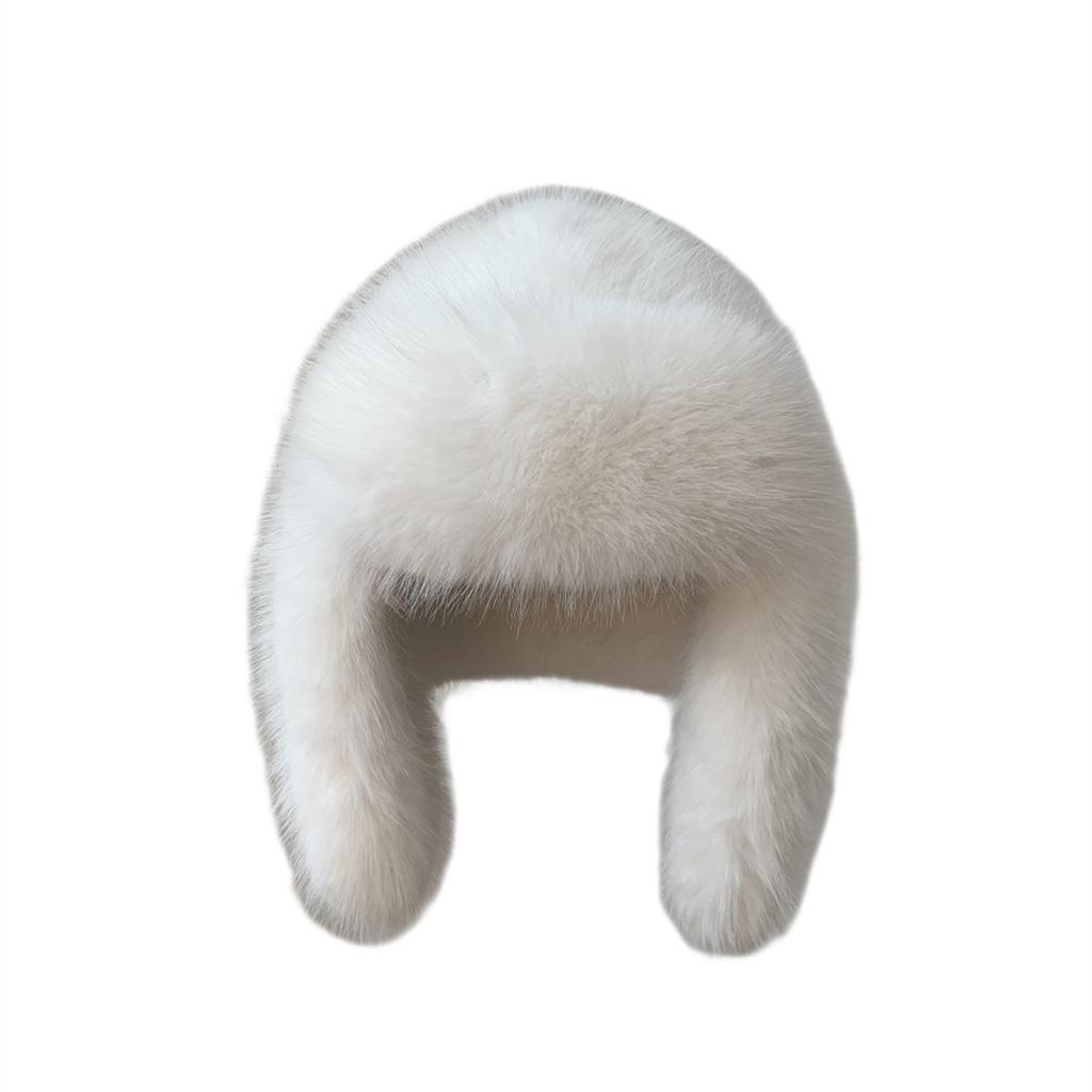 Hot Sale Outdoor Women Girl Furry Fluffy Designer Protect Ears Bucket Cap Long fox Faux Fur Caps Winter Hats