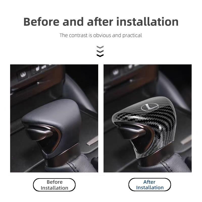 lexus Tapa Protectora de ABS para Palanca de Cambios de Coche Cubierta de Fibra de Carbono Para Lexus F SPORT ES RX NX LS UX LM LX GX LC RZ IS CT GS RC HS SC LBX