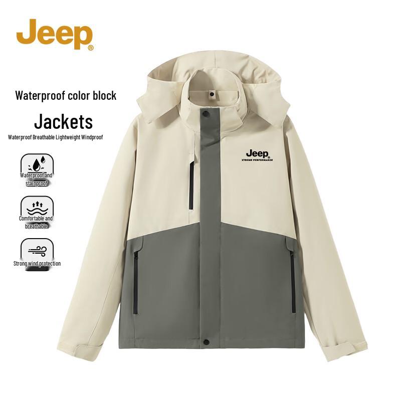 JEEP Men s Waterproof Color-block Casual Jacket L