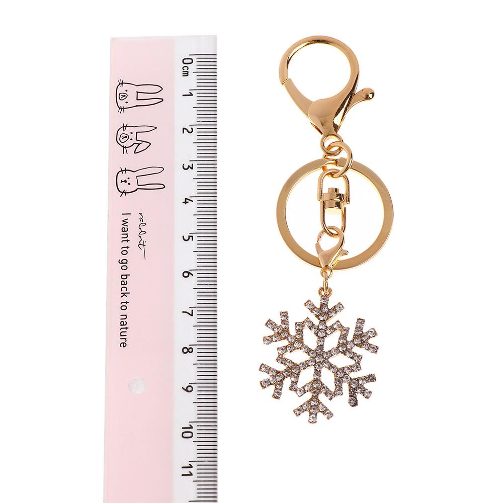Arrival Fashion for Woman Ladies Crystal Christmas Gift Key Ring Pendant Snowflake Keychain Jewelry