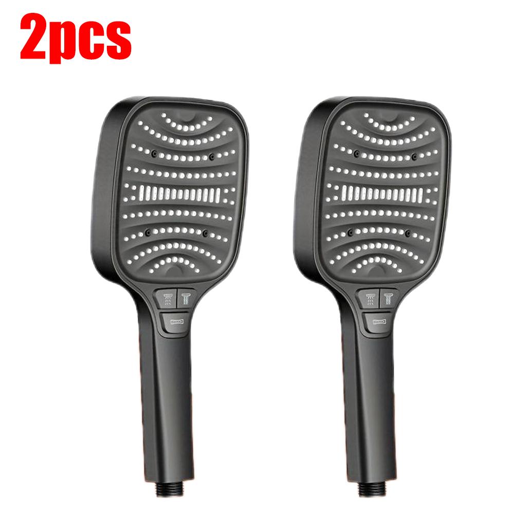 8 Modes Turbo Pressurized Shower Head 12cm Large Panel Water Saving Showerheads Explosion-proof Thickened ABS Filter Shower Head