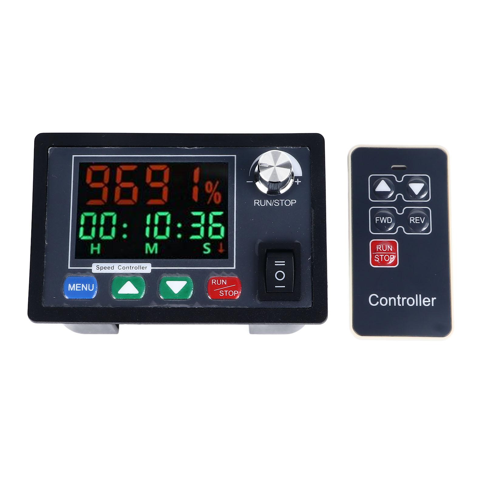 

Регулятор швидкості двигуна Кольоровий екран Бездротовий пульт дистанційного керування Регулятор Ручний Автоматичний Пряме та реверсивне обертання DC 10‑55V
