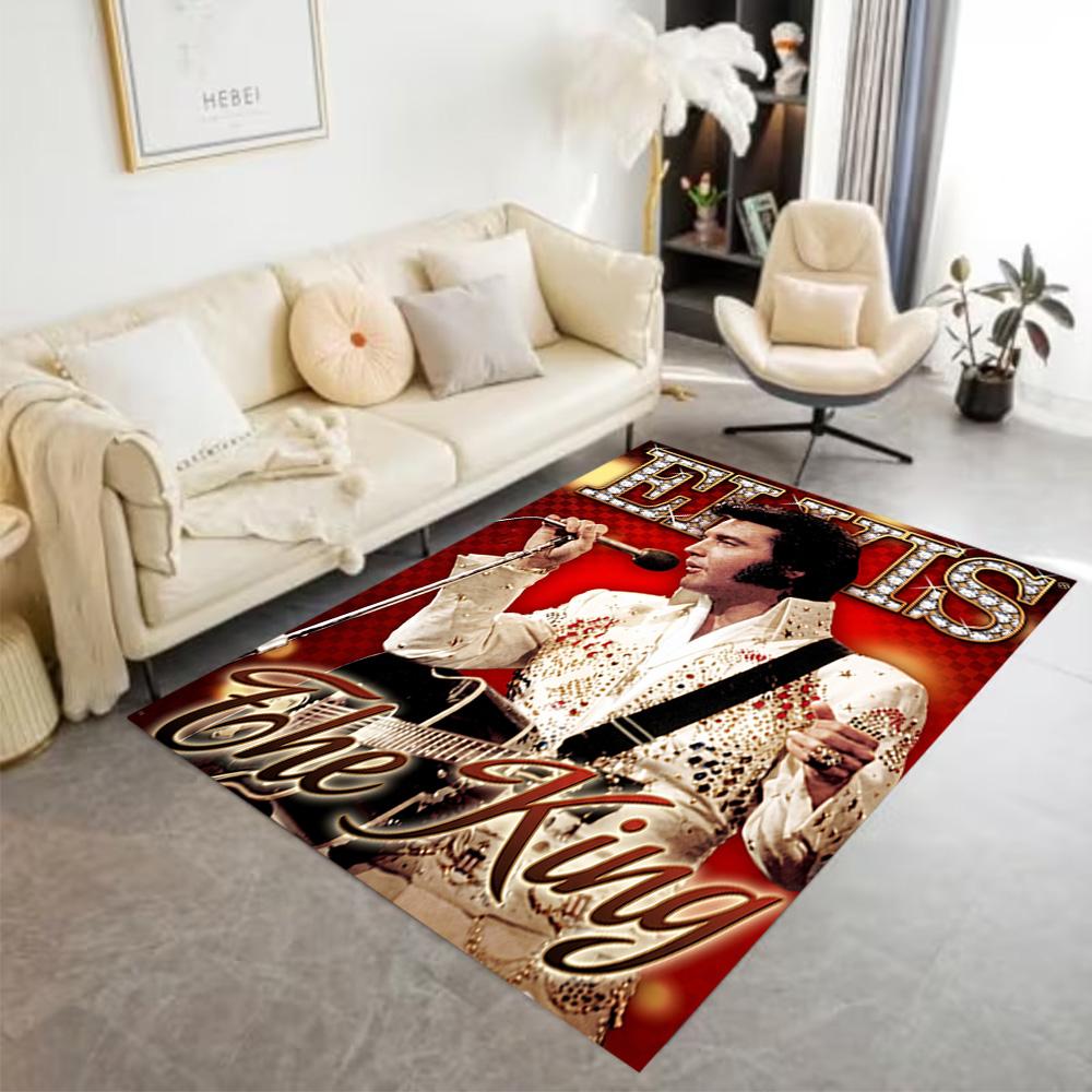 Epic Elvis Presley Concert Floor Mat Perfect for Foyer Living Rooms Hallway Entryway Anti-slip Rug Decorate Offices Spiritual Gift