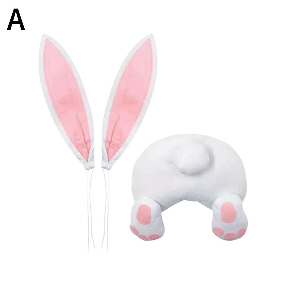 

2025 НОВЫЙ пасхальный кролик, набор для венка на задницу, украшения для дверей, весенний венок, наружный декор Hangi T3I3 White-1set