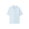 Diamond Series Comfortable Fashion Casual Versatile Short Sleeve Polo Shirt Women Tops Light-Blue L225W236-01CP