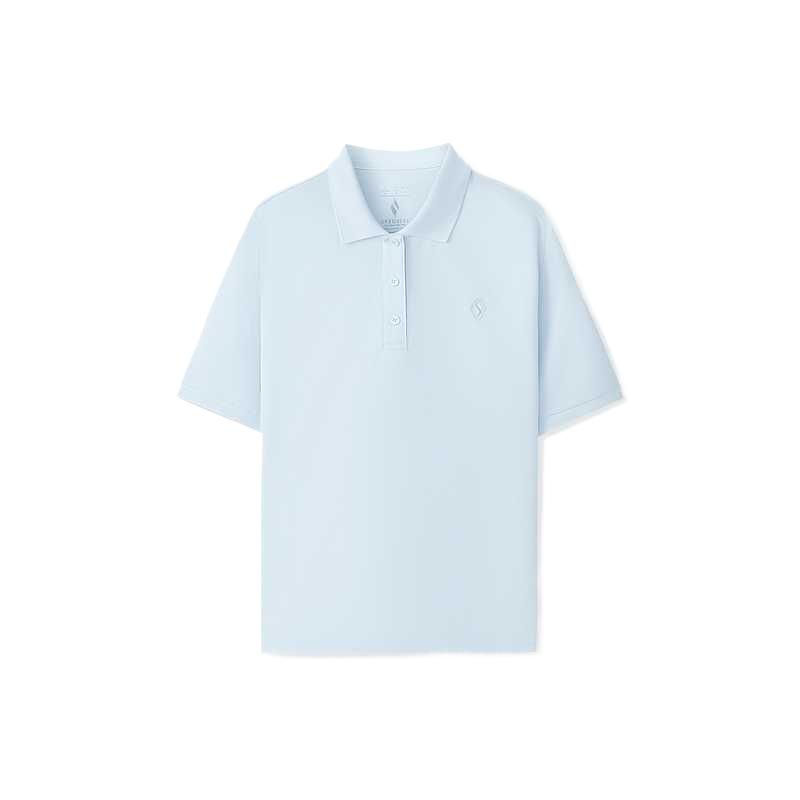 Skechers Diamond Series Comfortable Fashion Casual Versatile Short Sleeve Polo Shirt Women tops Light-Blue L225W236-01CP S
