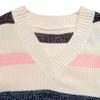 2025 Autumn/Winter Women's Loose Striped V-Neck Knit Sweater