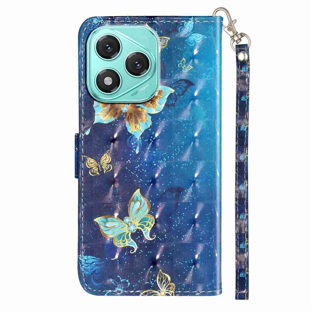 For Honor 400 Lite 5G Wallet Case 3D Pattern Printed Leather Phone Cover with Strap