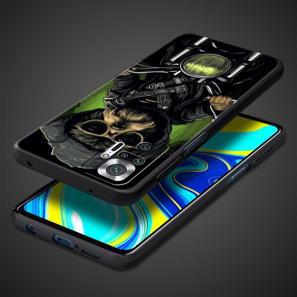 Motorcycle Phone Case Cover for Redmi 14C 10C Note 15 14 13 12 10 11 K40 Pro Plus 5G Soft TPU Shockproof Shell Fundas Capas Bags