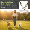 360 Degree Double-Ended Dog Leash with Auto Retractable Function for Active Pets