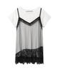 The Vinyl House Lace Layered One-Piece (W) White