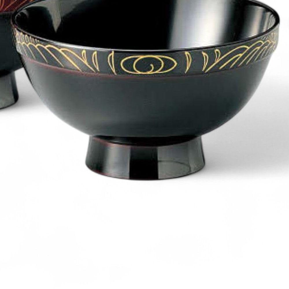 Set mit 2 Lackschalen, hergestellt von J-kitchens, handbemalt, Japan, PID-529074