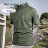 2026 Ice Flame Tactical Camo Quick-Dry Military T-Shirt – Short-Sleeve, Lapel, Outdoor & Casual
