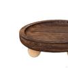 Wooden Riser Tray Holder Plate Organization Serving Pedestal Stand Jewelry Display for Cabinet