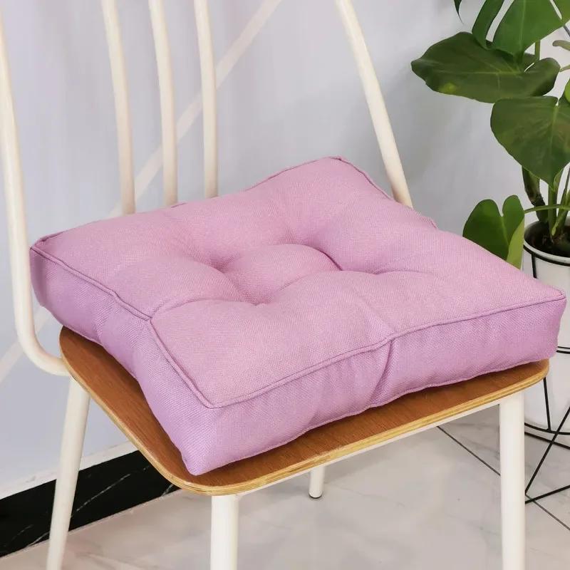 1pcThickened Square Non-slip Chair Cushions Dining Chair Seat Cushions,Suitable for LuxuryHotel Restaurants,LivingRooms,Kitchens 40x40cm 16x16inch светло-фиолетовый