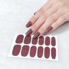 Gradient-Stil Nagellack-Aufkleber Set Selbstklebend Wasserdicht Glitzer Falsche Nagel-Aufkleber