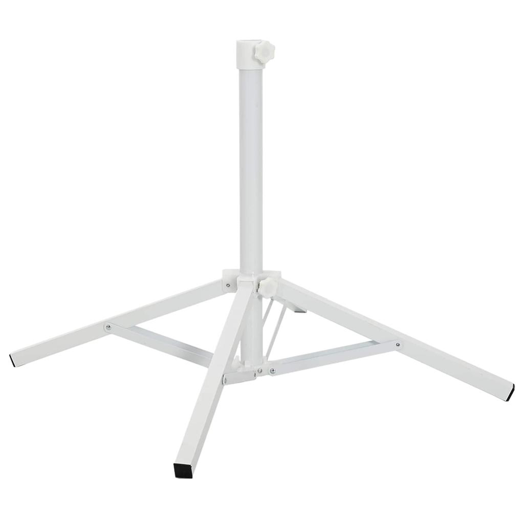 Umbrella Stand White Steel for 25 32 mm Pole