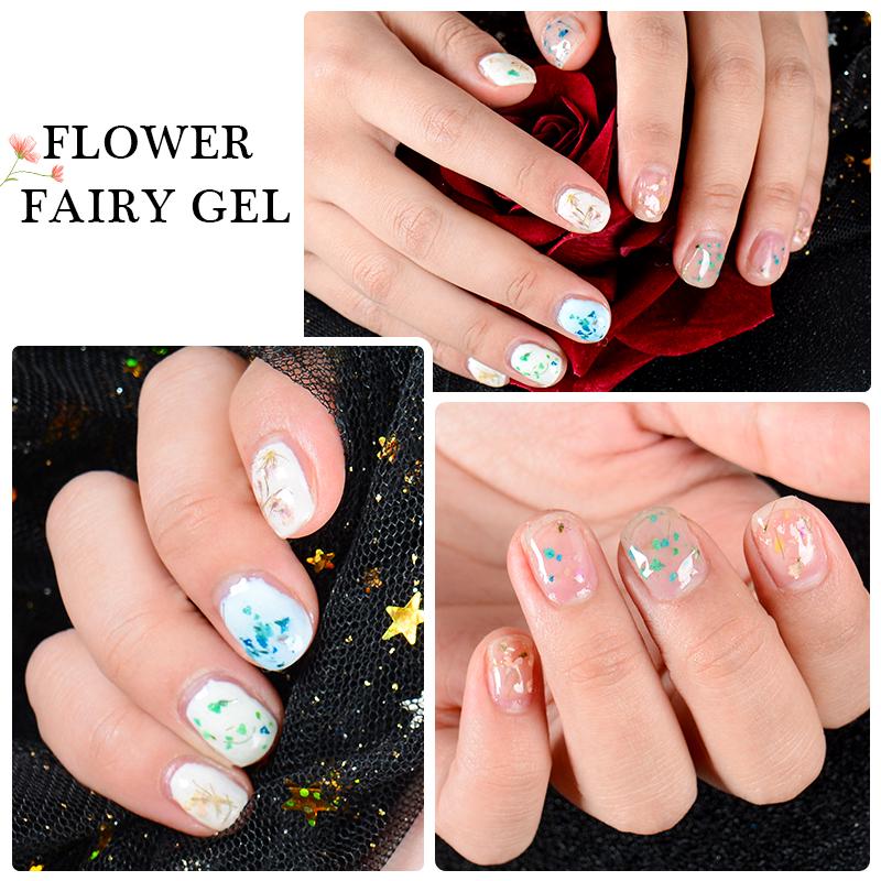 Mtssii Floral Uv Gel Varnish Lucky Gel Paint Dried Flowers 3D DIY Desgin Natural Fairy Nail Polish